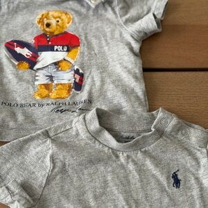 Set of 2 Ralph Lauren Baby Gray Polo Tees